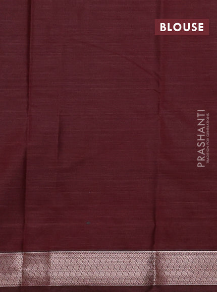 Bangalori silk saree maroon with allover ikat weaves and zari woven border