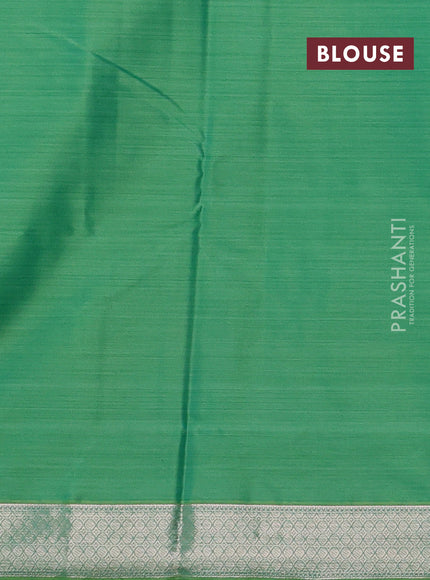 Bangalori silk saree light green with allover ikat weaves and zari woven border