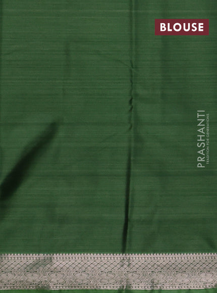 Bangalori silk saree wine shade and green with allover ikat weaves and zari woven border