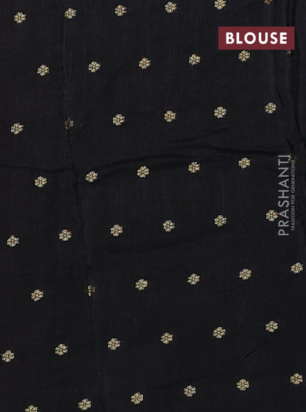 Art kota silk saree black with silver & zari woven buttas and zari woven butta border