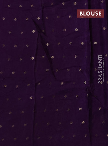 Art kota silk saree violet with thread & zari woven buttas and zari woven border