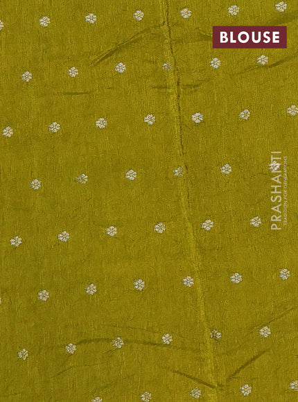 Art kota silk saree light green with thread & zari woven buttas and zari woven border