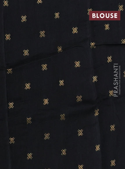 Art kota silk saree black with thread & zari woven buttas and zari woven border
