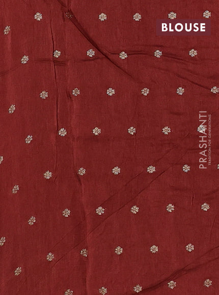 Art kota silk saree rust shade with thread & zari woven buttas and zari woven border