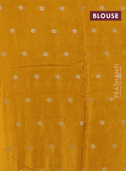 Art kota silk saree mustard yellow with thread & zari woven buttas and zari woven border