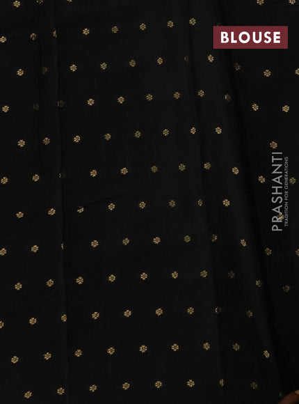Art kota silk saree black with thread & zari woven buttas and zari woven border