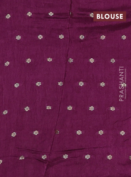 Art kota silk saree deep purple with thread & zari woven buttas and zari woven border