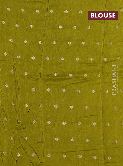 Art kota silk saree light green with thread & zari woven buttas and zari woven border
