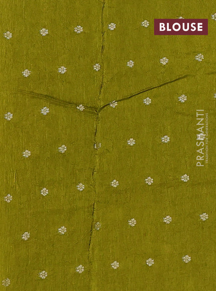 Art kota silk saree light green with thread & zari woven buttas and zari woven border