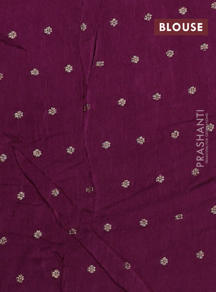 Art kota silk saree purple with thread & zari woven buttas and zari woven border