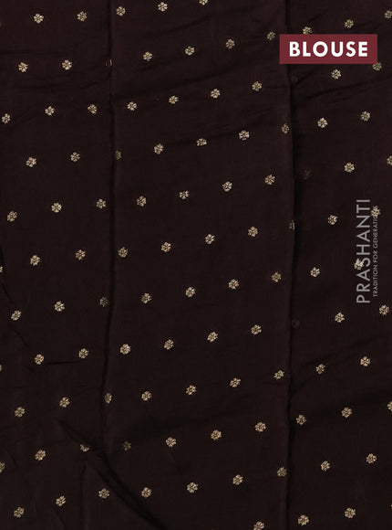 Art kota silk saree brown with thread & zari woven buttas and zari woven border