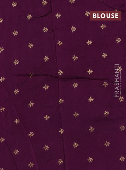 Art kota silk saree deep purple with thread & zari woven buttas and zari woven border