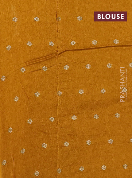 Art kota silk saree mustard yellow with thread & zari woven buttas and zari woven border