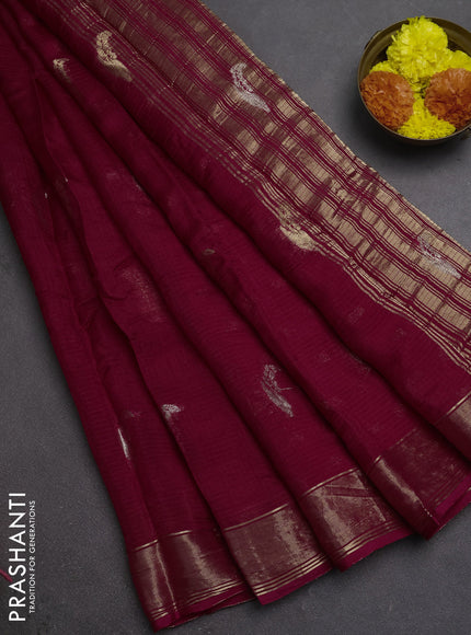 Art kota silk saree pink with thread & zari woven buttas and zari woven border