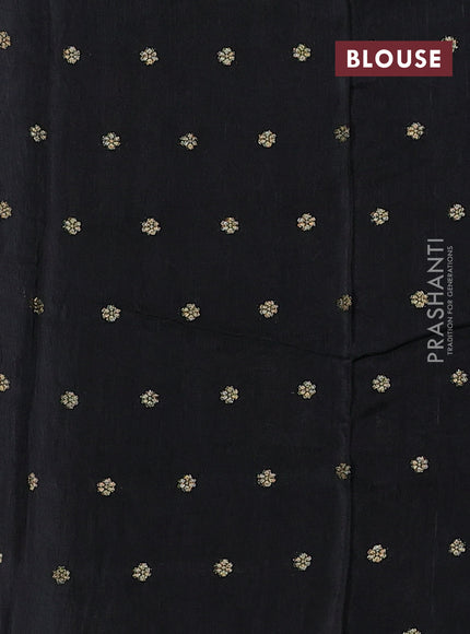 Art kota silk saree black with thread & zari woven buttas and zari woven border