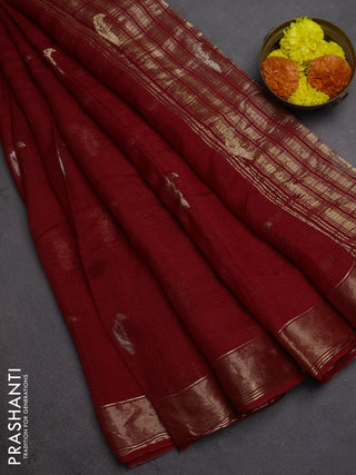 Art kota silk saree red with thread & zari woven buttas and zari woven border