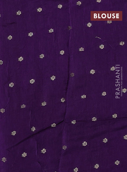 Art kota silk saree violet with thread & zari woven buttas and zari woven border