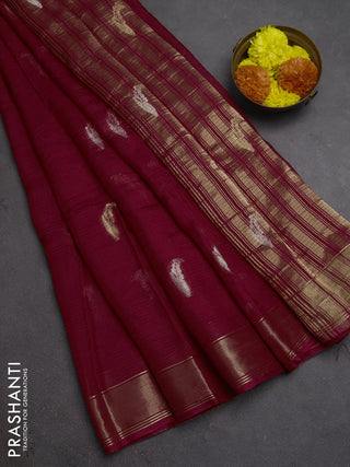 Art kota silk saree pink with thread & zari woven buttas and zari woven border