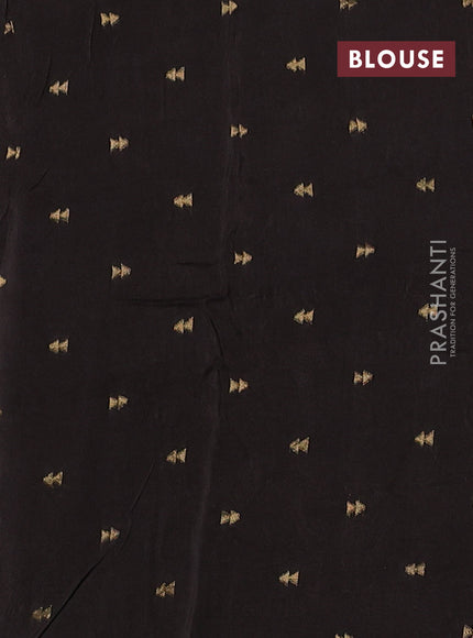 Art kota silk saree coffee brown with thread & zari woven buttas and zari woven border
