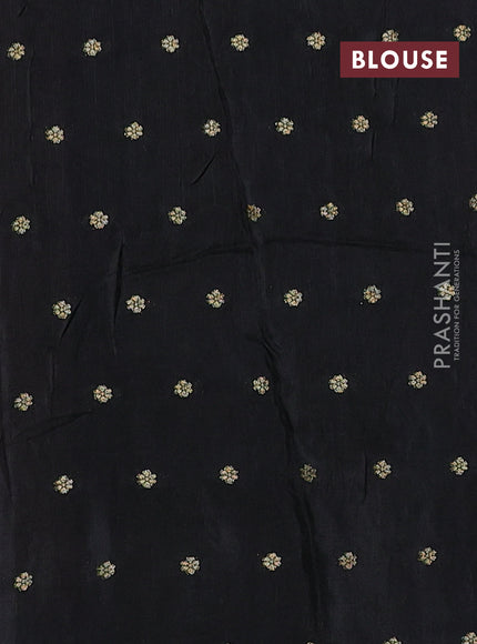 Art kota silk saree black with allover thread & zari woven buttas and zari woven border