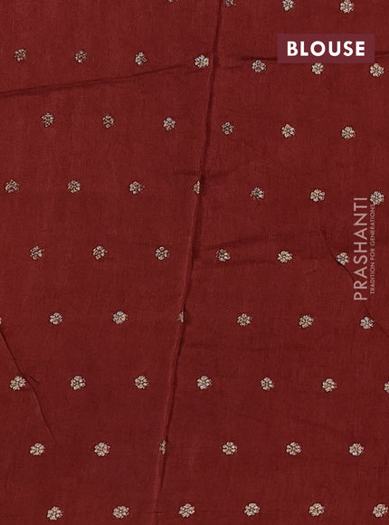 Art kota silk saree rust shade with allover thread & zari woven buttas and zari woven border