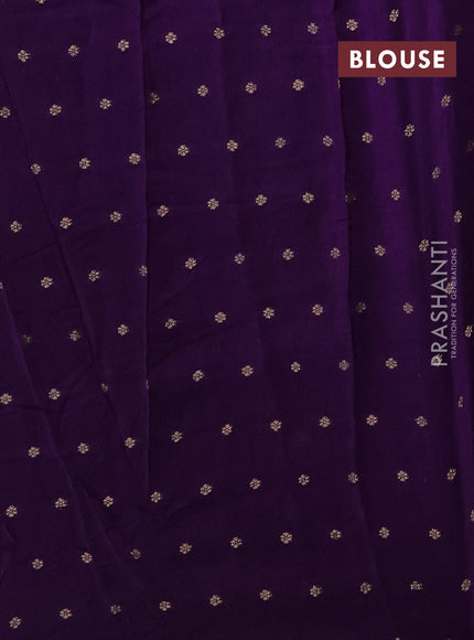 Art kota silk saree violet with allover thread & zari woven buttas and zari woven border