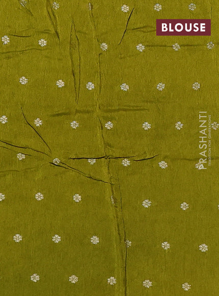Art kota silk saree light green with allover thread & zari woven buttas and zari woven border