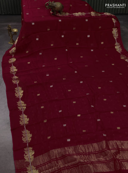 Art kota silk saree pink with allover thread & zari woven buttas and zari woven border