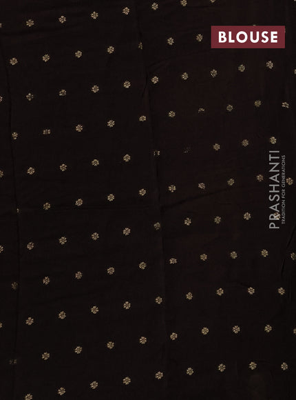 Art kota silk saree coffee brown with allover thread & zari woven buttas and zari woven border