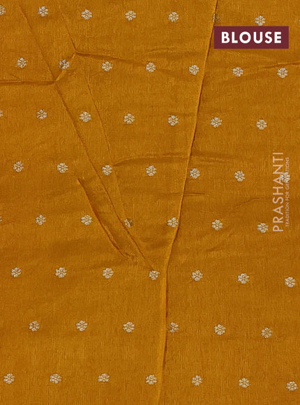 Art kota silk saree mustard yellow with allover thread & zari woven buttas and zari woven border
