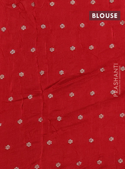 Art kota silk saree red with allover thread & zari woven buttas and zari woven border
