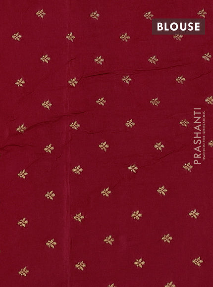 Art kota silk saree red with thread & zari woven buttas and zari woven simple border