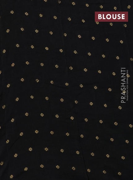 Art kota silk saree black with thread & zari woven buttas and zari woven simple border