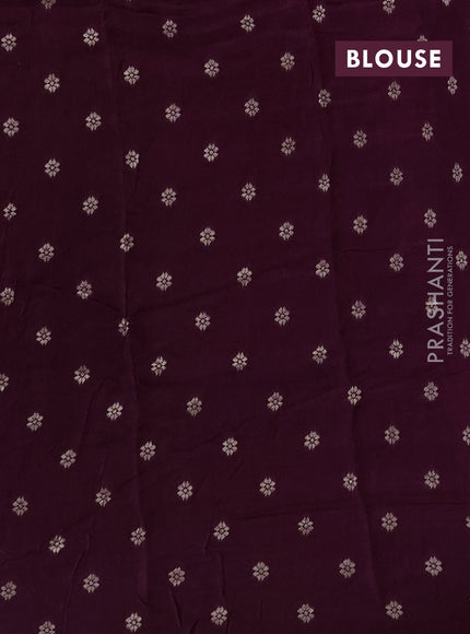 Art kota silk saree purple with thread & zari woven buttas and zari woven simple border