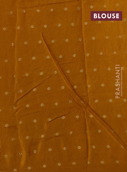 Art kota silk saree mustard yellow with thread & zari woven buttas and zari woven simple border