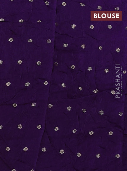 Art kota silk saree violet with thread & zari woven buttas and zari woven simple border