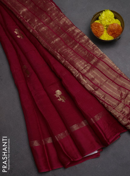 Art kota silk saree pink shade with thread & zari woven buttas and zari woven simple border