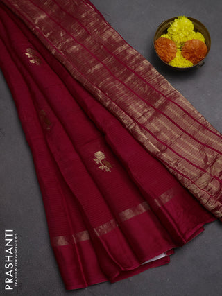 Art kota silk saree pink shade with thread & zari woven buttas and zari woven simple border