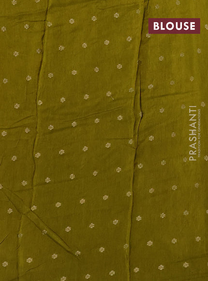Art kota silk saree lime green with zari woven buttas and zari woven border