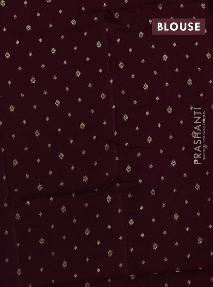 Art kota silk saree wine shade with zari woven buttas and zari woven border