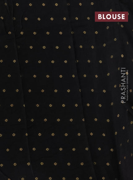 Art kota silk saree black with zari woven buttas and zari woven border
