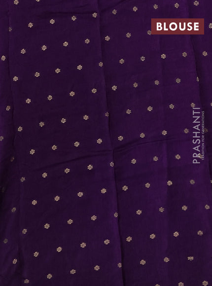 Art kota silk saree violet with zari woven buttas and zari woven border
