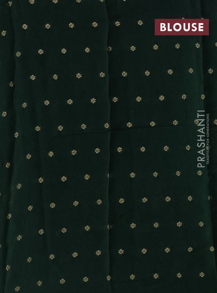 Art kota silk saree bottle green with zari woven buttas and zari woven border