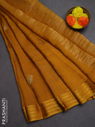 Art kota silk saree mustard yellow with zari woven buttas and zari woven border