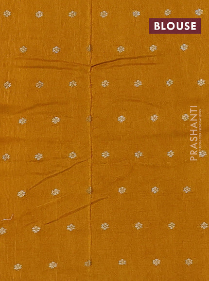 Art kota silk saree mustard yellow with zari woven buttas and zari woven border