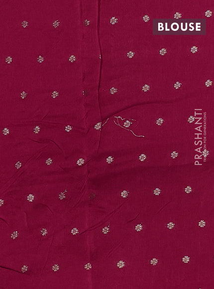 Art kota silk saree red with silver & zari woven floral buttas and rettapet zari woven border
