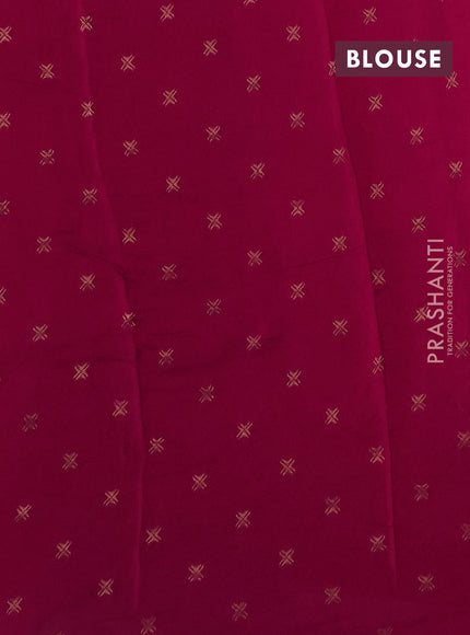 Art kota silk saree pink with silver & zari woven buttas and zari woven simple border