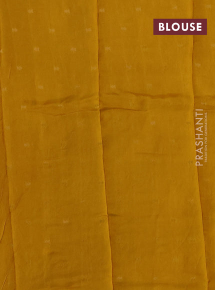 Art kota silk saree yellow with silver & zari woven buttas and zari woven simple border