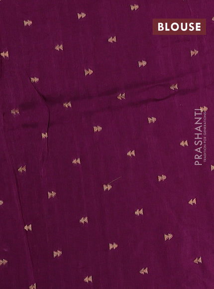 Art kota silk saree purple with silver & zari woven buttas and zari woven simple border