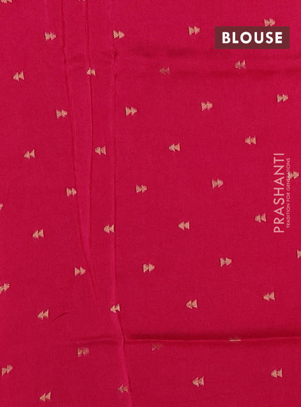Art kota silk saree pink with silver & zari woven buttas and zari woven simple border